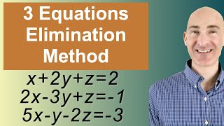 Solving Systems of 3 Equations Elimination [upl. by Tiana140]