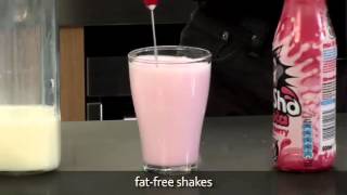 How to make a fat free milkshake using an aerolatte milk frother [upl. by Eirret18]