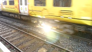 Merseyrail 507 009 making arcs at Birkdale station [upl. by Ewart]