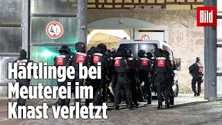 Gefängnismeuterei Polizei stürmt Knast in Thüringen  JVA Untermaßfeld [upl. by Oruntha]